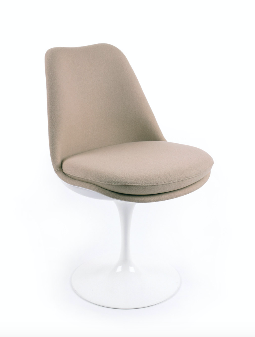 Upholstered discount tulip chair